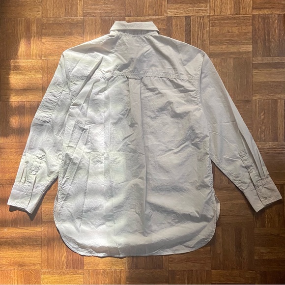 NWT Oversized sporty windbreaker khaki button down shirt, Frankie Shop ish - Picture 5 of 7
